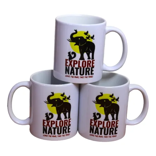Explore Nature White Ceramic Coffee Mug 11oz