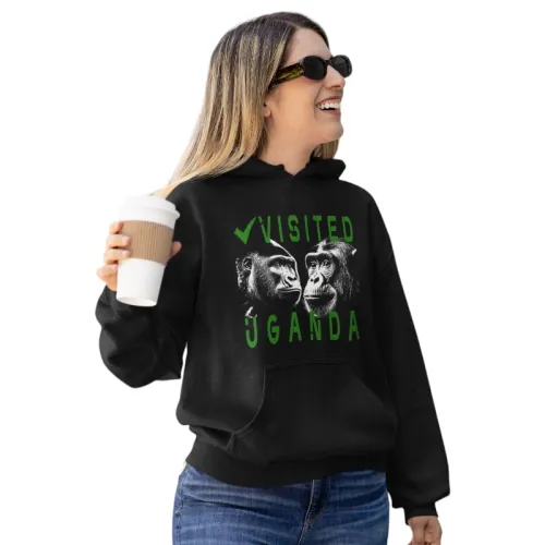 Visited Uganda Apes Unisex Wildlife Polycotton Jumper